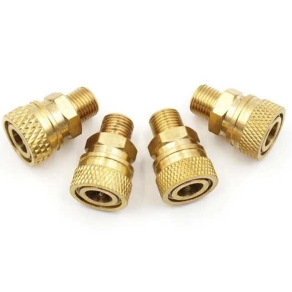 ควิกตัวเมียสีทอง Female Quick (แบบเกลียวนอก) เกลียว M10x1 หนาพิเศษ คุณภาพดี for Hi-capa (ราคาต่อ 1 ช