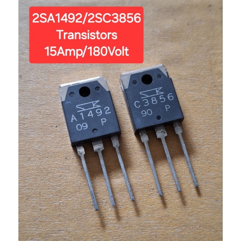 A1492/C3856 Transistors 15Amp/180Volt (ราคาคู่ละ)