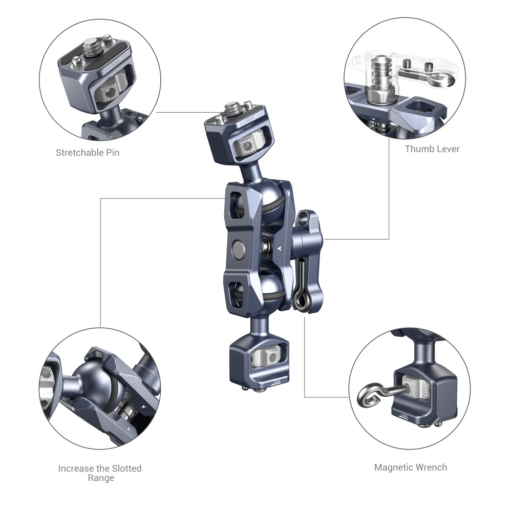 smallrig 3873 Magic Arm with Dual Ball Heads (1/4”-20 Screws)
