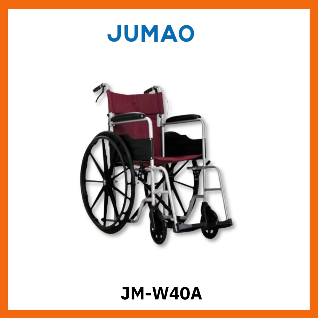 Jumao Manual Wheelchair รถเข็นสำหรับผู้ป่วย ทุพพลภาพ และผู้สูงอายุ JM-W40A [รับประกันโครงสร้างถึง1 ป