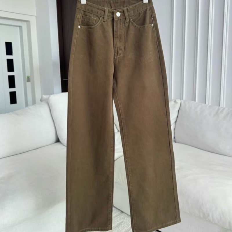 ส่งต่อมือ 1 ป้ายห้อย PROMTHONG  TJ3303 กางเกงยีนส์สีน้ำตาล ไซส์ M