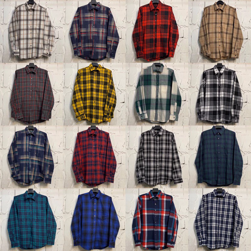 เสื้อเชิ้ตลายสก็อตแขนยาว ไซส์ m l xl 2xl 3xl 4xl ผ้าcotton brushขน💯%คุณภาพดี ผ้านิ่มใส่สบายไม่ร้อน ใส่ได้ทั้งชายและหญิง