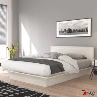Tomato Home เตียงนอน5ฟุต Donna queen bed เตียงไม้ | เตียงมินิมอล Chic สวยหรูเรียบง่าย | คุ้มค่า