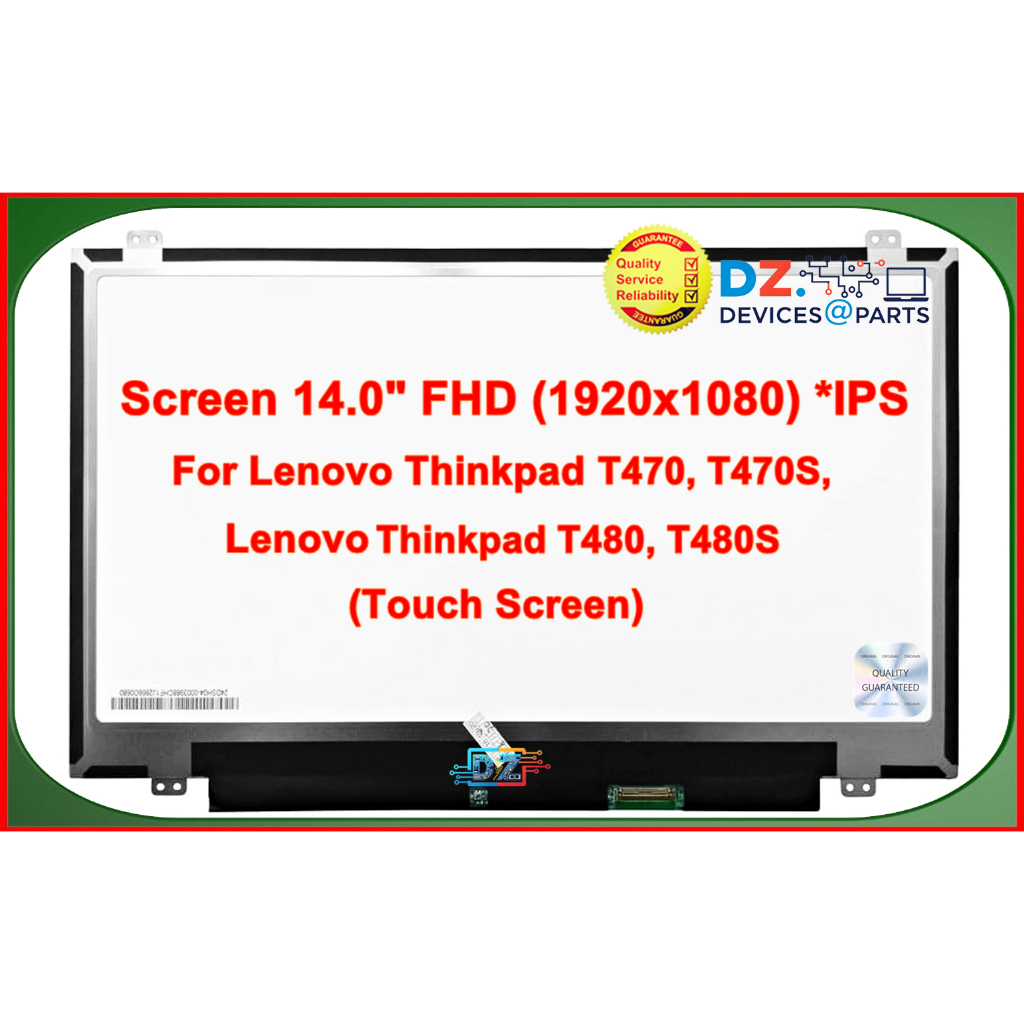 จอโน๊ตบุ๊ค LCD•LED Notebook 14.0"นิ้ว for Lenovo ThinkPad T470 T470S T480 T480S•Screen FHD 1920x1080