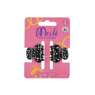 Meoli Hair Accessories Claw Clip M 60264 กิ๊บหนีบผม กิ๊บติดผม ถนอมเส้นผม กิ๊บขนาดเล็ก สีไข่มุก สีกระ ลายจุด