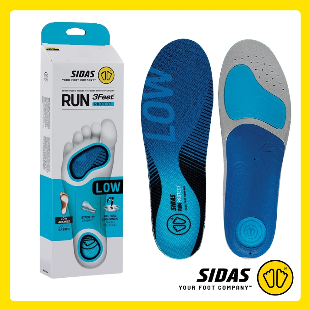 SIDAS 3Feet® RUN Protect LOW แผ่น Insole นักวิ่ง 'เท้าแบน' วิ่งสบาย ปกป้องเท้า ลดอาการบาดเจ็บ