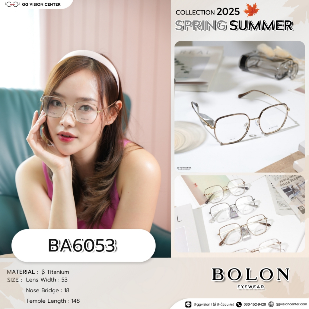 BOLON​​ Eyewear รุ่น Sapa รหัส BA6053 แว่นตาโบลอน Collection Spring/Summer 2025 by GG VISION CENTER 