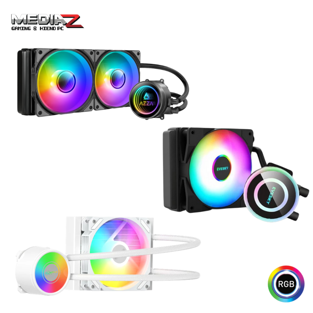 ส่งด่วน+โค้ดลด20% ชุดน้ำปิด 1ตอน 2ตอน RGB สินค้าใหม่ ST AZZA GALEFORCE 240 CPU Liquid Cooling