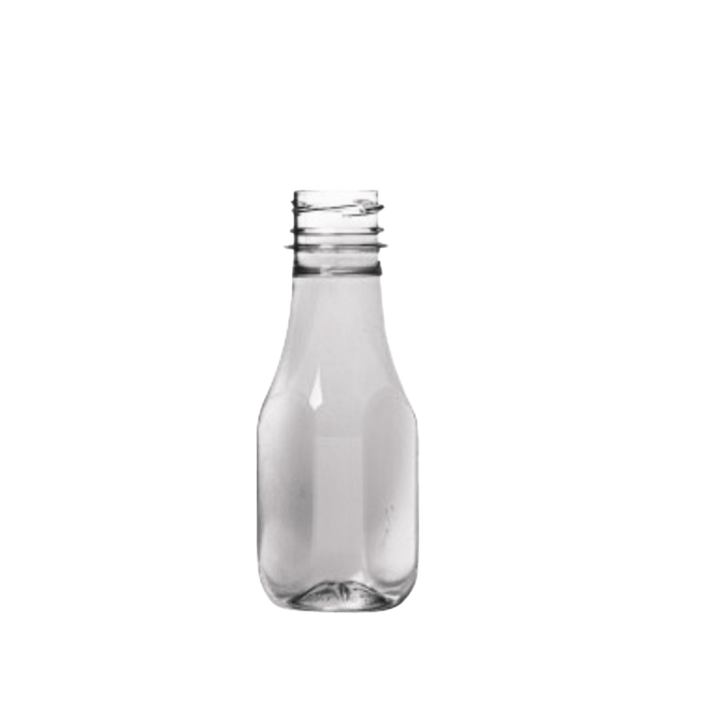 ยกลัง ขวด PET กลมเรียบ/กลมเรียบสูง/แบนมน/สามเหลี่ยม/หยดน้ำ/เหลี่ยม 250ml. ปาก 30 (ราคาขวดพร้อมฝา + เลือกสีฝาได้)
