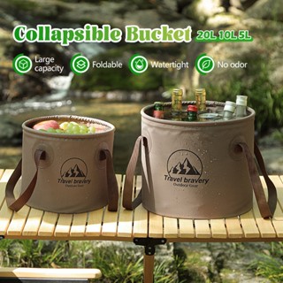 ถังน้ำแคมป์ปิ้งพับได้ 5L/10L/20 ลิตร ถังน้ำพับภายนอก แคมป์ปิ…