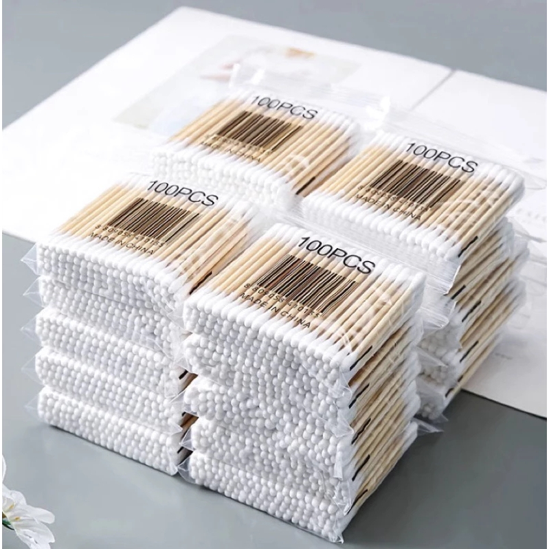 คอตตอนบัด หัวคู่ (1กล่อง500ก้าน) สำลีปั่นหู สำลีเช็ดเครื่องสำอางค์ สำลีก้านไม้ ล้างแผล - รูปที่ 4