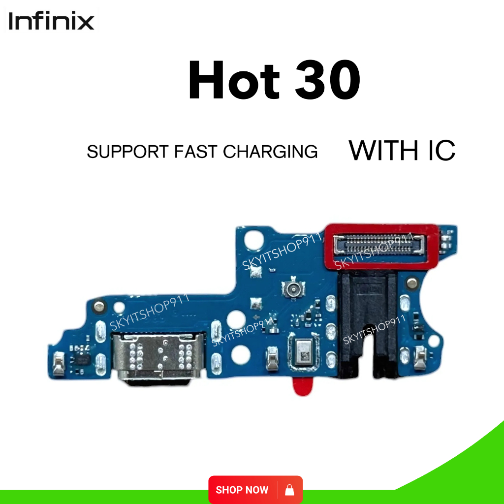 infinix แพรตูดชาร์จ Infinix HOT30 แพรชุดชาร์จ อะไหล่มือถือ ก้นชาร์จ ตูดชาร์จ Infinix hot30