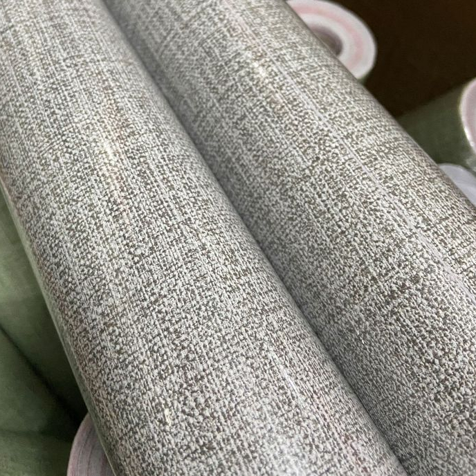 ลายเรียบ วอลเปเปอร์ สติกเกอร์ ติดผนัง กาวในตัว PVC มีกาวในตัว ขนาดกว้าง 45 เซนติเมตร ยาว 9-10 เมตร # เทาลินิน