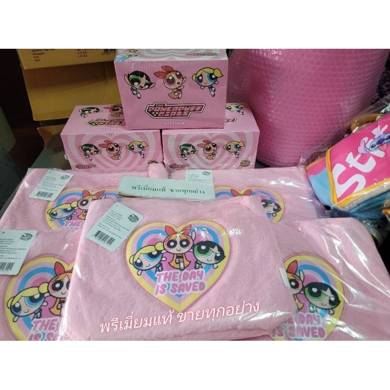 Cafe Amazon x Powerpuff Girls กระเป๋าถือ ขนนิ่ม หรือ แก้วน้ำ สีสันสวยงาม แท้ 100%
