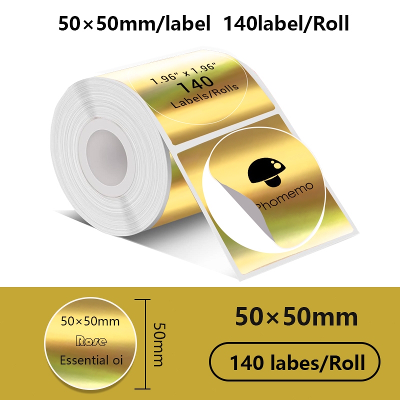 M110 Color Transparent Thermal Adhesive Label Roll,suit for phomemo M110/M200/M120/M220 E210 P50 DET