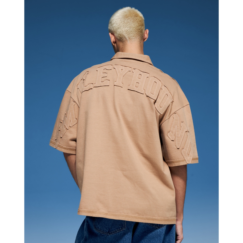 S25 RAW EDGE OVERSIZED POLO SHIRT