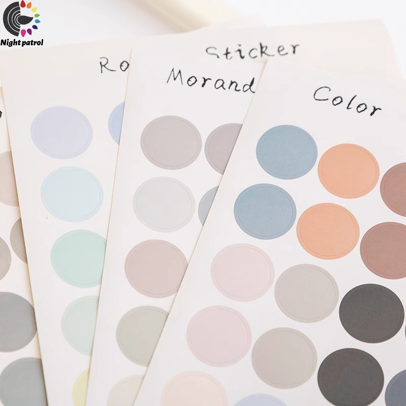 สติ๊กเกอร์วงกลม ลายจุด สติ๊กเกอร์ไดคัทจุดสี DIY ติดถุงเบเกอรี่ ถุงของขวัญ ตกแต่งสมุด น่ารัก Sticker Pastel