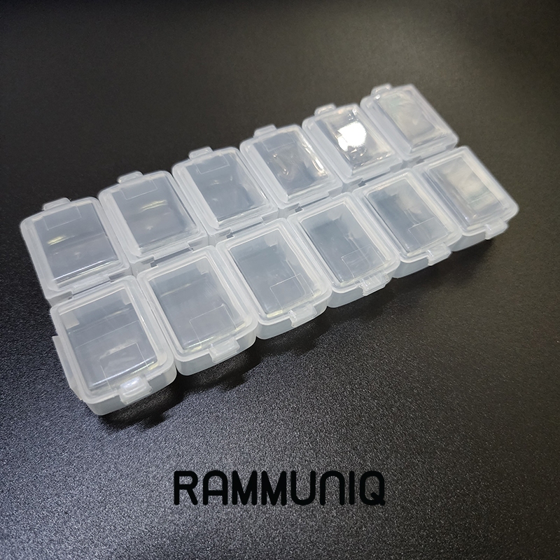 สินค้าใหม่! กล่องอเนกประสงค์ 12 ช่อง ถอดได้ แบบใส แยกช่องได้ แยกชิ้น ขนาดเล็ก