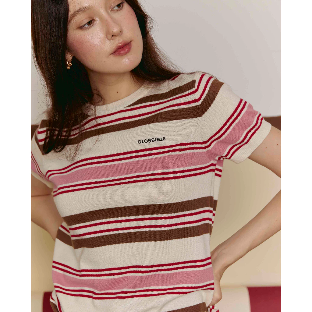 (pre-order สี Mocha strawberry ส่ง 21 Aug) ROBIN KNIT SHIRT