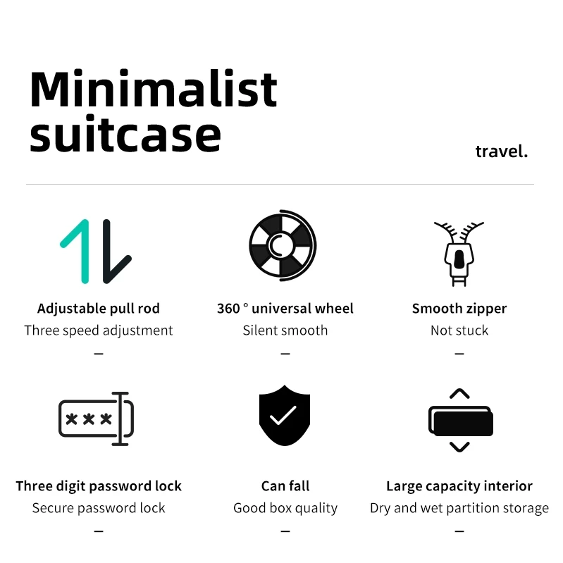 FASHION BUTLE กระเป๋าเดินทาง 20/22/24/26/28 นิ้ว |  Suitcase ขนาดเต็ม / หลายสี baggage luggage thumbnail 6
