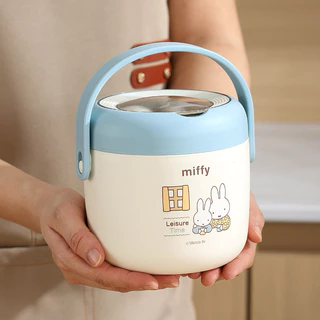 🇹🇭[ส่งด่วน]ปิ่นโตใส่อาหารลาย Miffy ปิ่นโตสแตนเลส ปิ่นโตเก็บอุณหภูมิ กระติกใส่ซุป กระปุกใส่ซุปร้อน