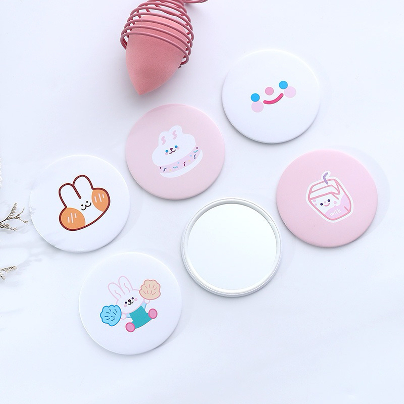<พร้อมส่ง> กระจกพกพา [SS] Mini Mirror กระจกแท้ กระจกส่องหน้า แต่งหน้า