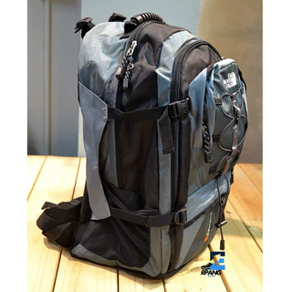 กระเป๋าเป้ กระเป๋า"TNF"สะพายหลังใส่สัมภาระ สีเทาคาดดำขนาด 55L สินค้ามีพร้อมส่ง