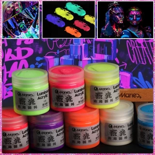 🌈 สีอะคริลิค เรืองแสง สีสะท้อนแสง สีเรืองแสง ขนาด 50 ml ขวดใหญ่พิเศษ นีออน พรางหน้า เพ้นท์หน้า บอดี้เพ้นท์ 🌈