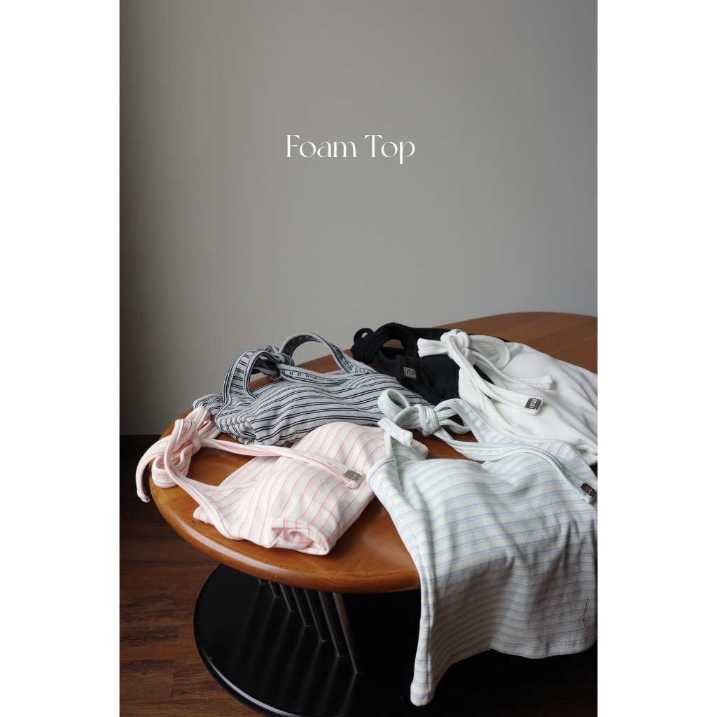 BXB - FOAM TOP เสื้อคล้องคอเสริมฟองน้ำ ชุดเซ็ท กางเกงขาสั้น