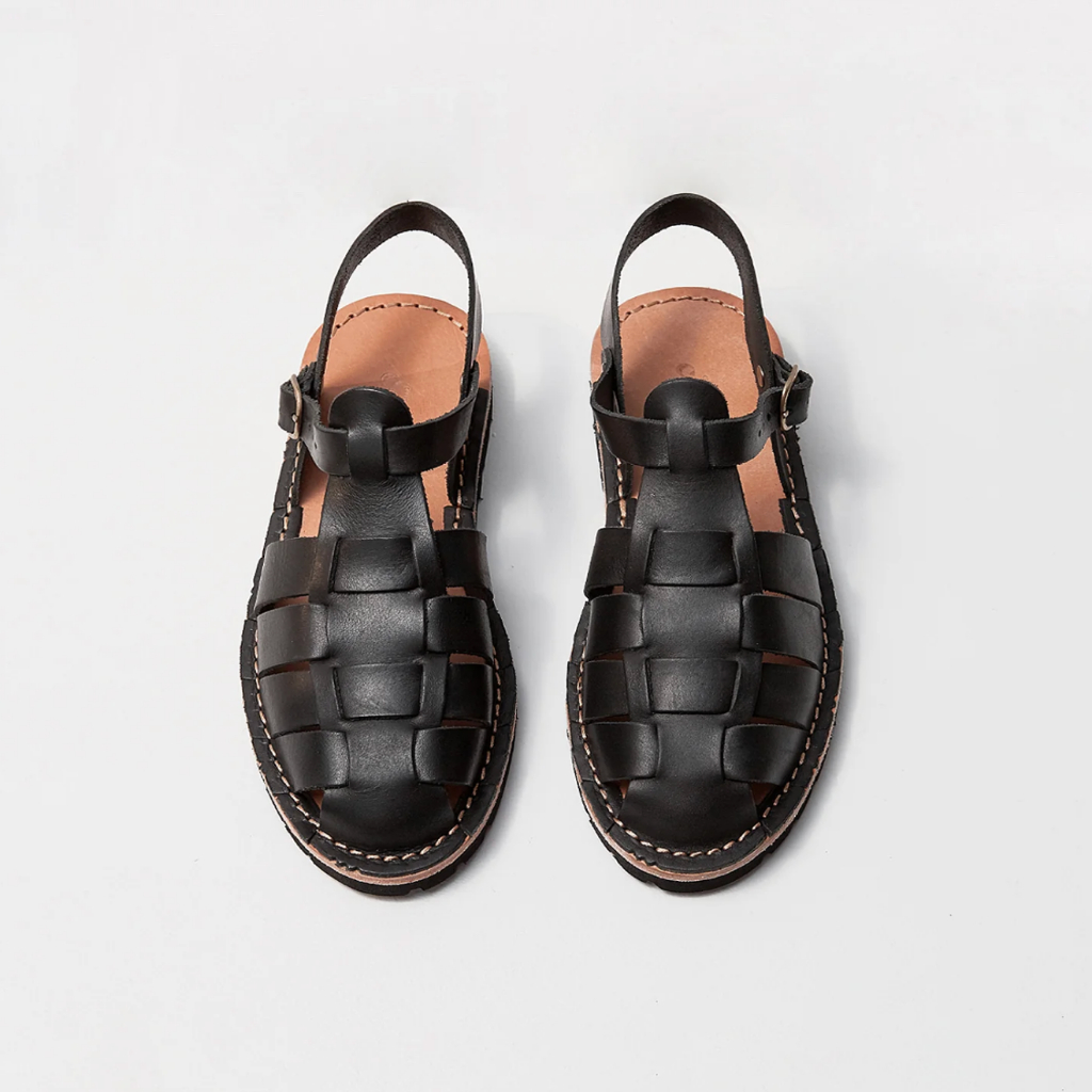 Copse รองเท้าหนัง Teak Sandal - Black