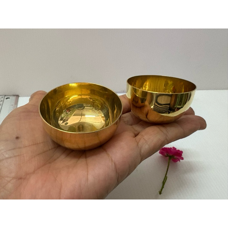 BrassByfa จอกปั้ม จอกทองเหลือง ถ้วยเล็ก จอกชา ขนาด 1.5นิ้ว,2นิ้ว