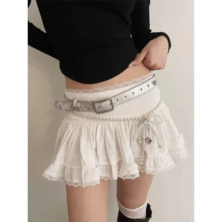 COD💖 Love Heart โลหะเอวผู้หญิง Retro อเนกประสงค์สีเงินเอวชุดโซ่กระโปรงสั้น Gothic Chain เครื่องประดับแฟชั่นใหม