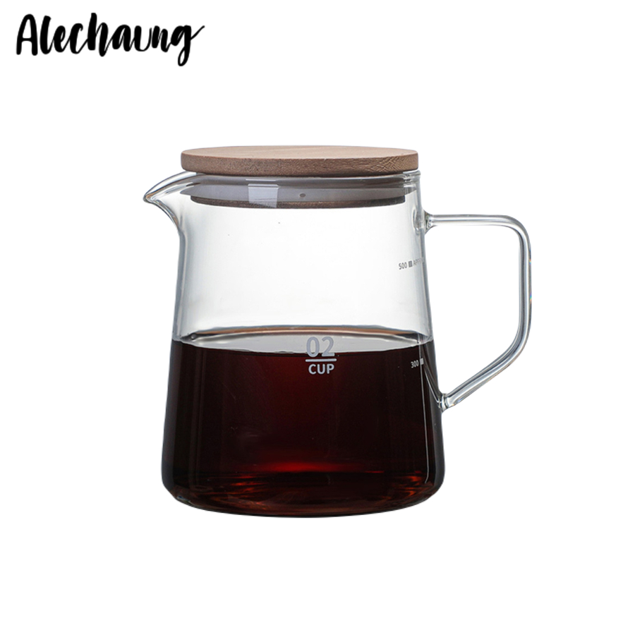 กาชงน้ำชา เหยือกดริปกาแฟ Glass kettle ทนอุณหภูมิได้ดี สามารถใช้กับเตาได้หลายประเภท Alechaung coffee