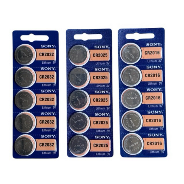 ถ่านSONY CR2032/CR2025/CR2016 3V แพค5ก้อน ของใหม่