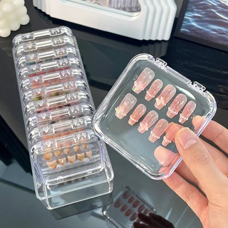 🇹🇭พร้อมส่ง✨กล่องใสขอบมน ใส่เล็บ กล่องอะคริลิค ติดเล็บ ขาย หรือ โชว์เล็บ กล่องใส่เล็บ