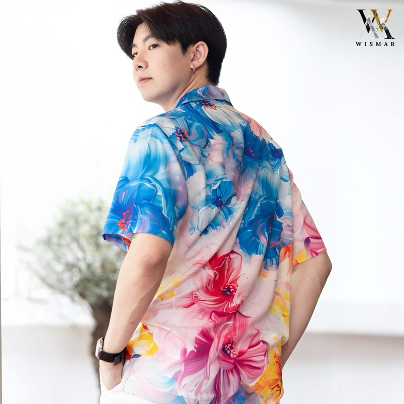 เสื้อเชิ้ตฮาวายแขนสั้นลายหินอ่อนสงกรานต์ : Hawaii Songkran (Short-Sleeve)