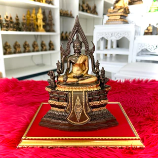พระพุทธชินราช แร่เหล็กน้ำพี้ หน้าตัก3นิ้ว แถมฟรีฐานรอง