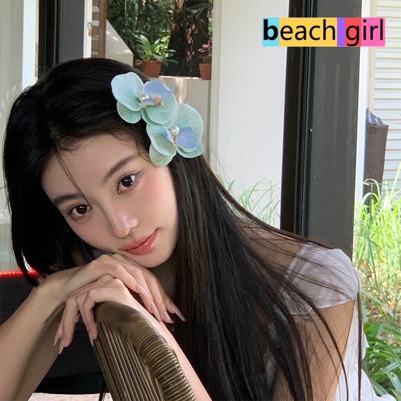 🌈beachgirl🌈รูปดอกกล้วยไม้ กิ๊บติดผม เครื่องประดับศีรษะแฟชั่น สําหรับผู้หญิง คุณภาพดีและทนทาน