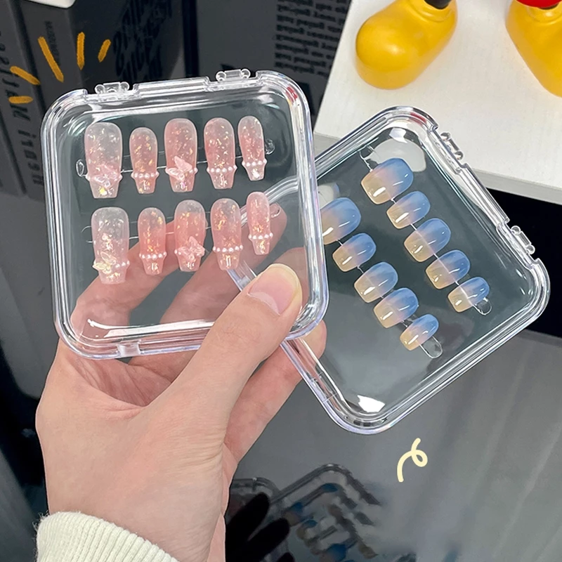 🇹🇭พร้อมส่ง กล่องใสขอบมน ใส่เล็บ กล่องอะคริลิค ติดเล็บ ขาย หรือ โชว์เล็บ กล่องใส่เล็บ