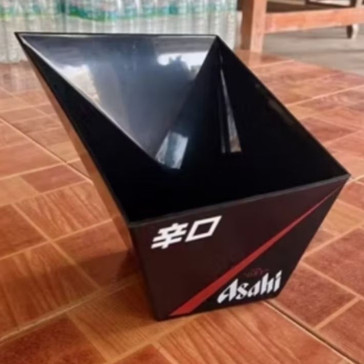 ถังน้ำแข็งAsahiทรงเหลี่ยมกราฟฟิกสวยงามงานแท้