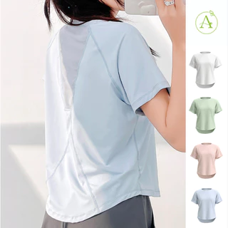 ArayaLady เสื้อออกกำลังกายผู้หญิง เสื้อแขนสั้นกีฬา ทรงหลวม สวมใส่สบาย ผ้าแห้งไว AT-JYWD016