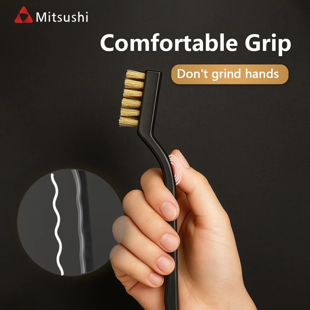 Mitsushi แปรงขัดสนิม 3 ชิ้น 7 นิ้ว ไนลอน+ทองเหลือง+สแตนเลส thumbnail 5