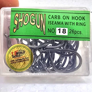 เบ็ดโชกุน SHOGUN กล่องสีเขียว ตัวเบ็ดหนา มีห่วง ตะขอเบ็ด ดวงเบ็ดตกปลา ดวงเบ็ด ตกปลา