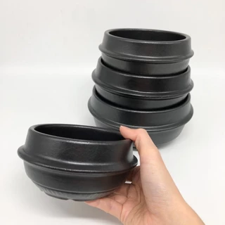 뚝배기 Korea Clay Pot หม้อหินเกาหลี หม้อดินเผาเกาหลี ชามหินเกาหลี พร้อมถาดรองกันร้อน นำเข้าจากเกาหลี