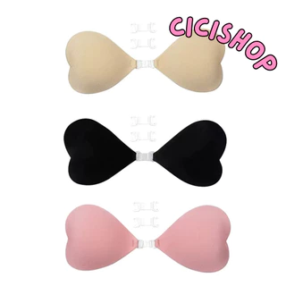 Cicishop(Bra8003) บราปิดจุกปีกนกรูปทรงหัวใจ กันน้ำ ซิลิโคนดันทรง กันเหงื่อ กาวเหนียวแน่น ใส่ได้หลายครั้ง