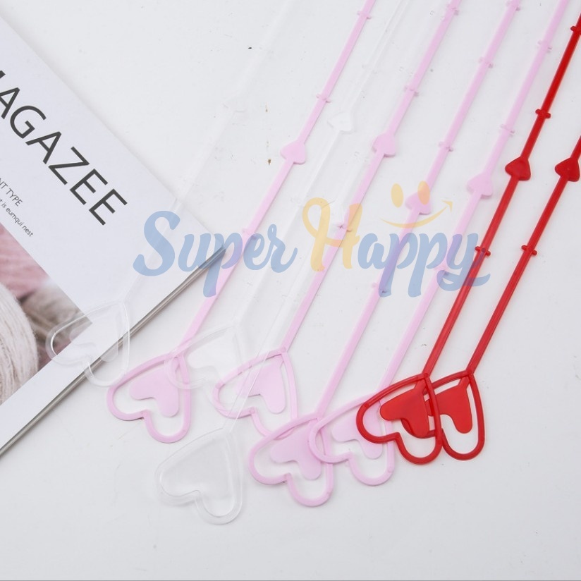 ก้านเสียบการ์ด (ยกห่อ50ก้าน) แบบพลาสติก 34 ซม. วาเลนไทน์ ไม้เสียบการ์ดอวยพรใส่ช่อดอกไม้ - รูปที่ 5