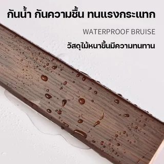 อัพเกรดวัสดุ ครอบฉาก PVC ตัวปิดครอบฉากตัวครอบฉากไม้ สีเดียวกับระแนงไม้เทียม แบบ L ขนาด การออกแบบมุมคว่ำ 3 มิติ