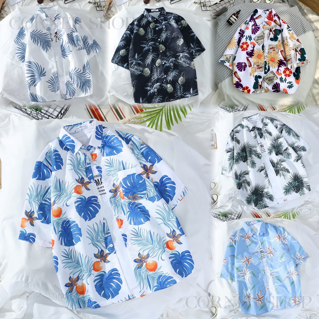 (Shirt)พร้อมส่งจากไทย | ครบ 99฿ ส่งฟรี ❤ เสื้อฮาวาย สไตล์สุดชิล ใส่สบาย ใส่ได้ทั้งผู้ชายและผู้หญิง ม