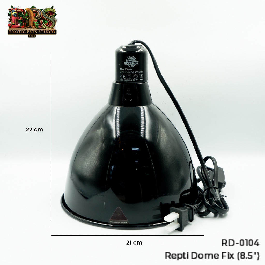 Reptile Dome Fix 8.5 inch โคมไฟทรงลึกสำหรับสัตว์เลื้อยคลาน 8.5 นิ้ว (แบบธรรมดาและแบบลึก) Super Rep
