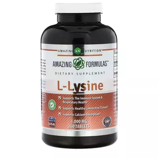 (ส่งออกภายในวัน) NOW Foods, L-Lysine, 500 / 1,000 mg, 100 / 250 Tablets. Amazing Nutrition, 1,000 mg, 360 Tablets